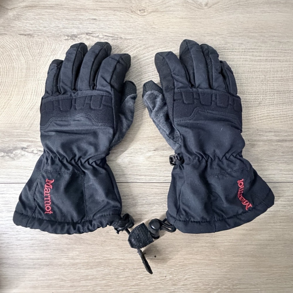 Marmot Black Winter Gloves Womens Ski Snow‎ Outdoor Thermal Warm Grip Small